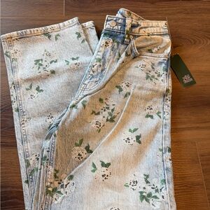 Target Women's Straight Leg Jeans - Floral Print